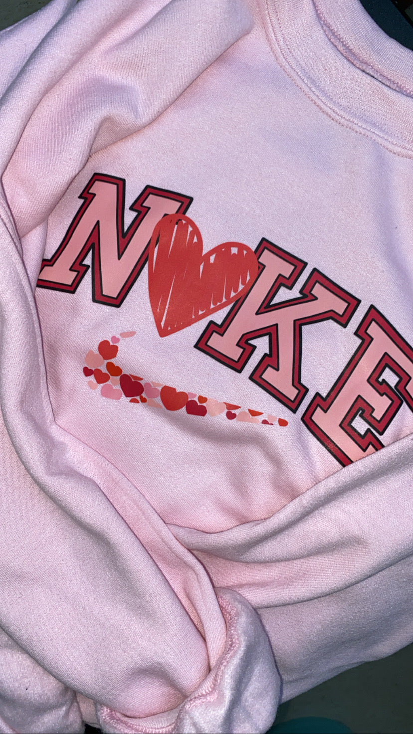 Love Nike Swoosh Crewneck